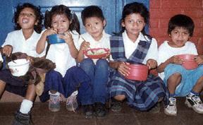 Nicaraguan Children Eating